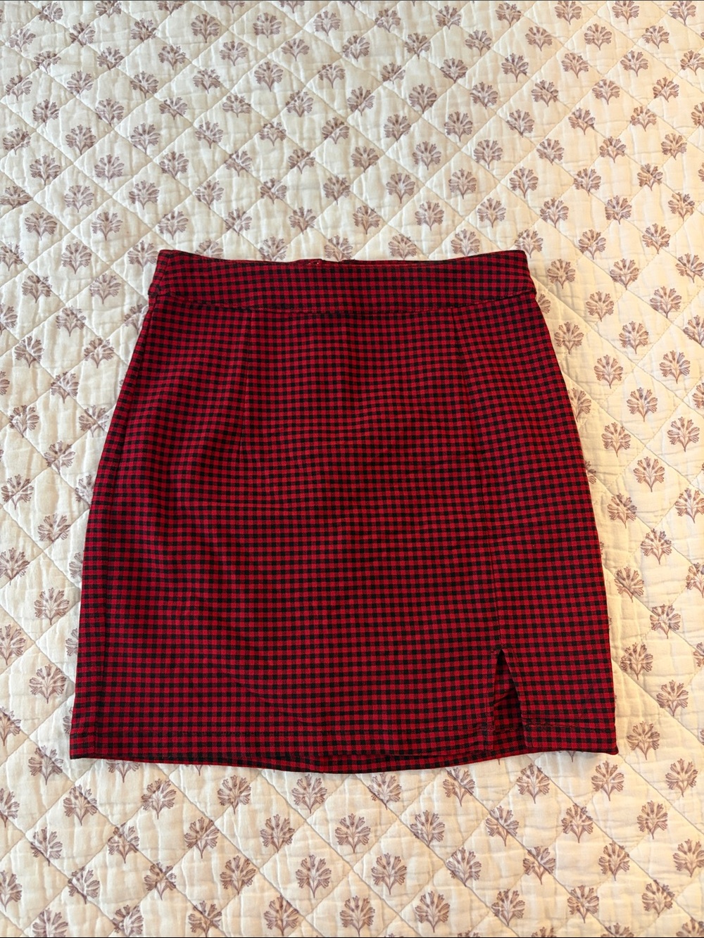Garage Clothing Women’s Red Checked Mini Skirt